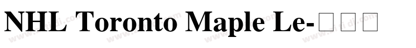 NHL Toronto Maple Le字体转换